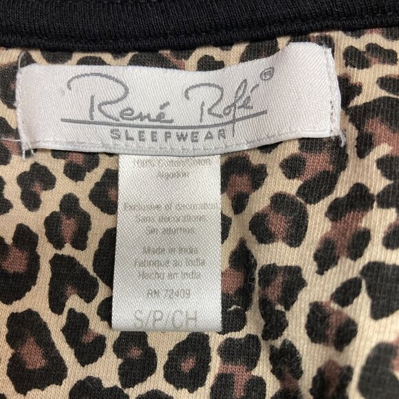 Rene Rofe Cotton Sleepshirt Pajamas, Sz Small, Black w "I Love Cat Naps" Graphic - Picture 3 of 8